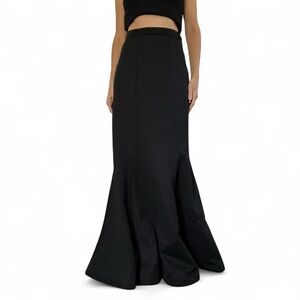 Vintage black formal long maxi skirt